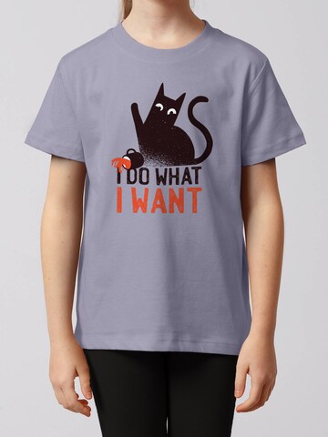 watabout.kids T-Shirt 'Cat' in Lila