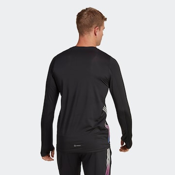 ADIDAS PERFORMANCE Performance Shirt 'Run Icons 3-Stripes' in Black