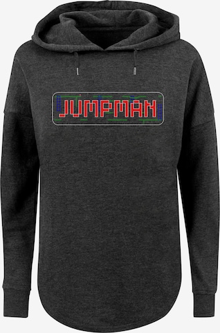 F4NT4STIC Sweatshirt 'Retro Gaming Jumpman' in Grey: front