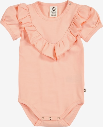 Barboteuse / body Müsli by GREEN COTTON en orange : devant