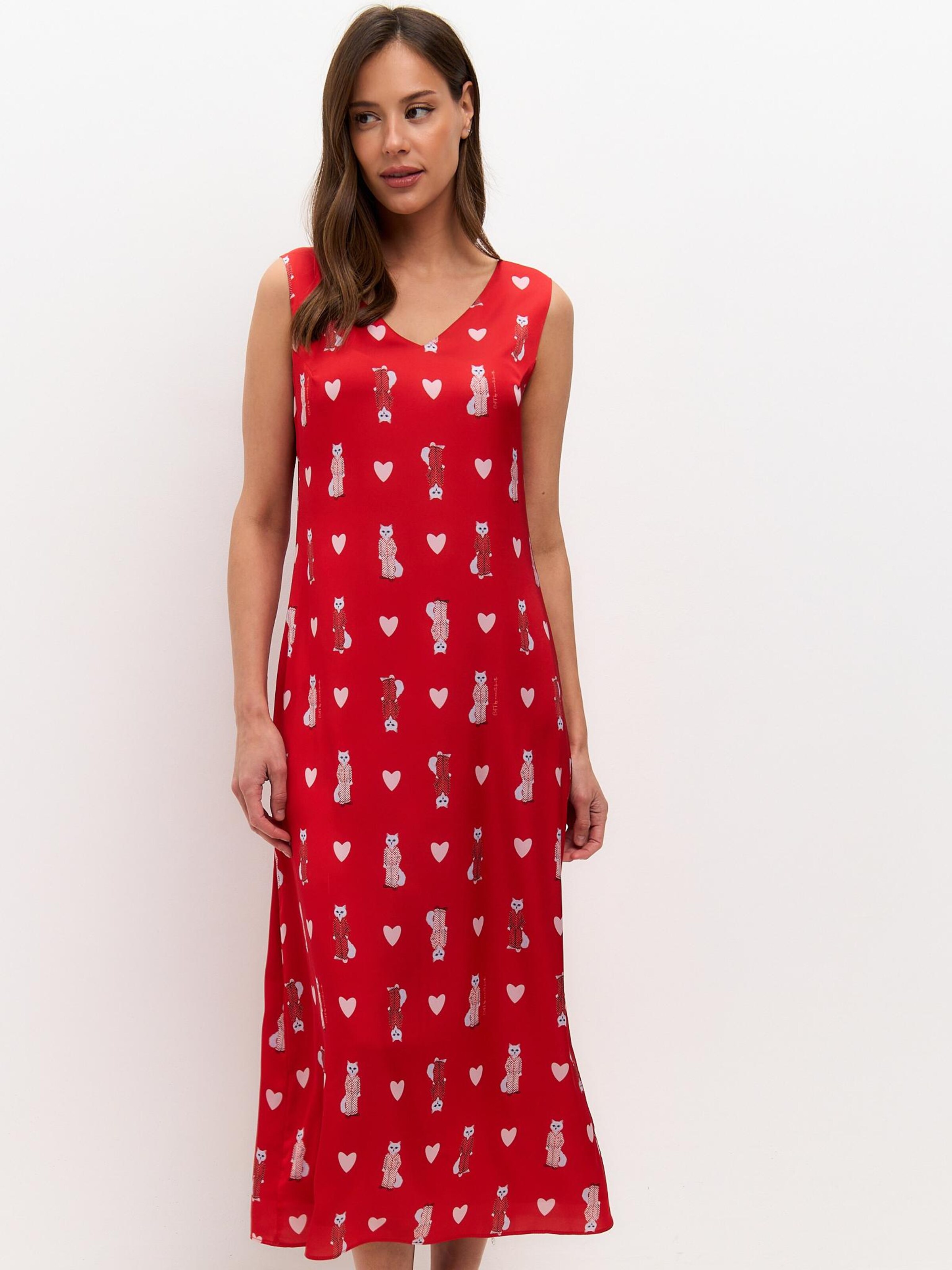 Cat e Lolette Kesämekko 'Loungewear dress' värissä punainen