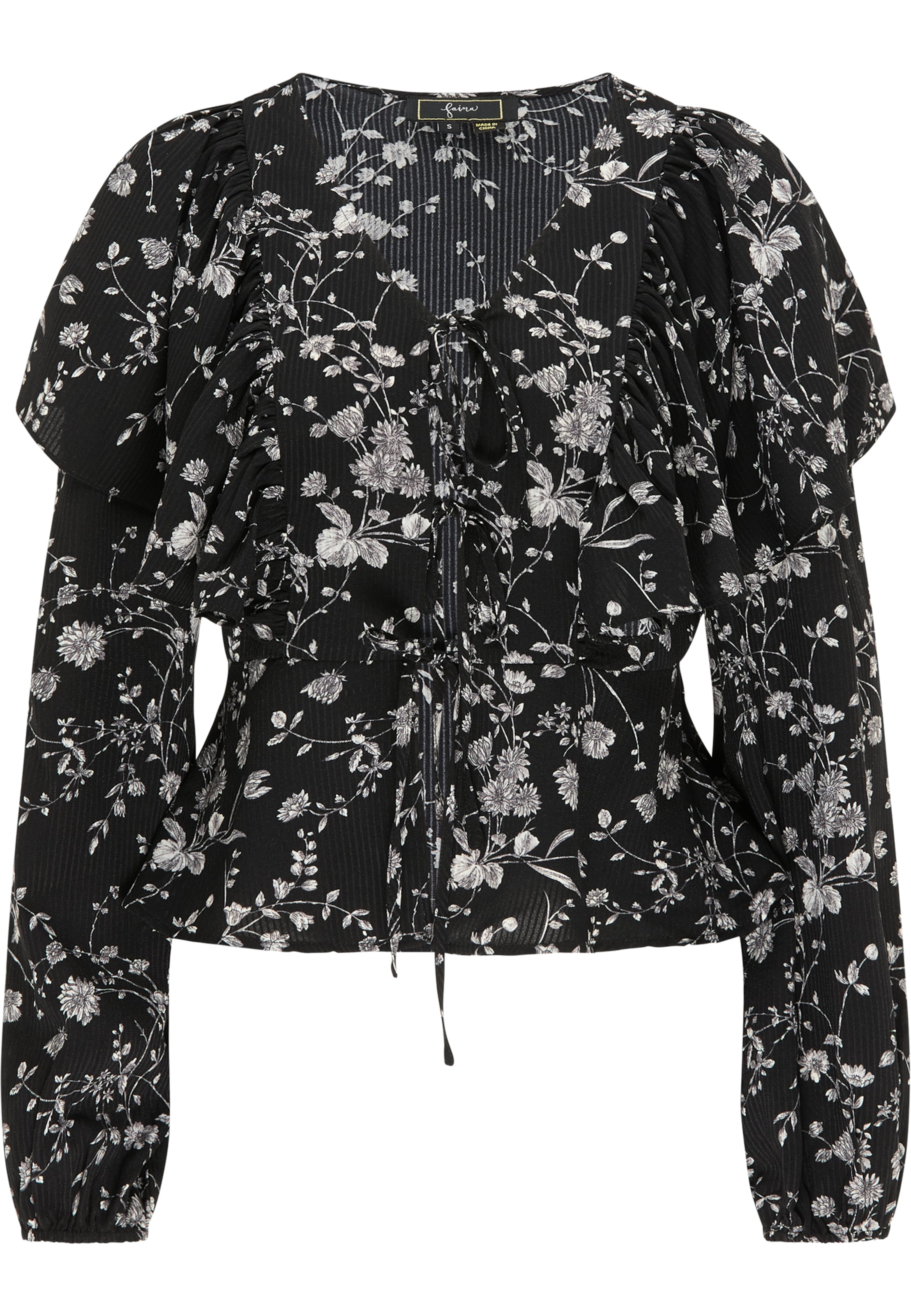 faina - Blusa em preto: frente