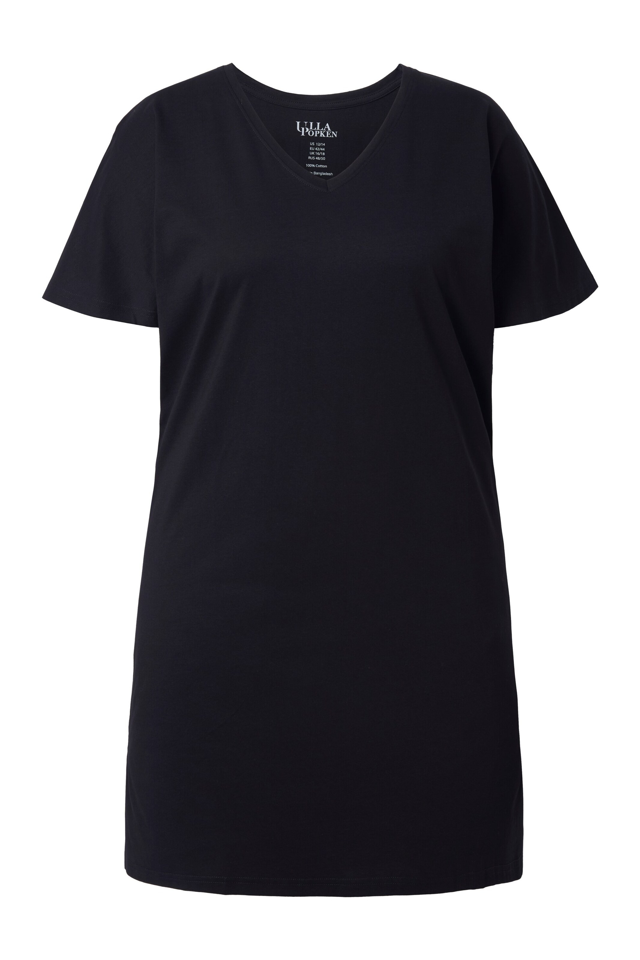 Ulla Popken Shirt in Zwart: voorkant