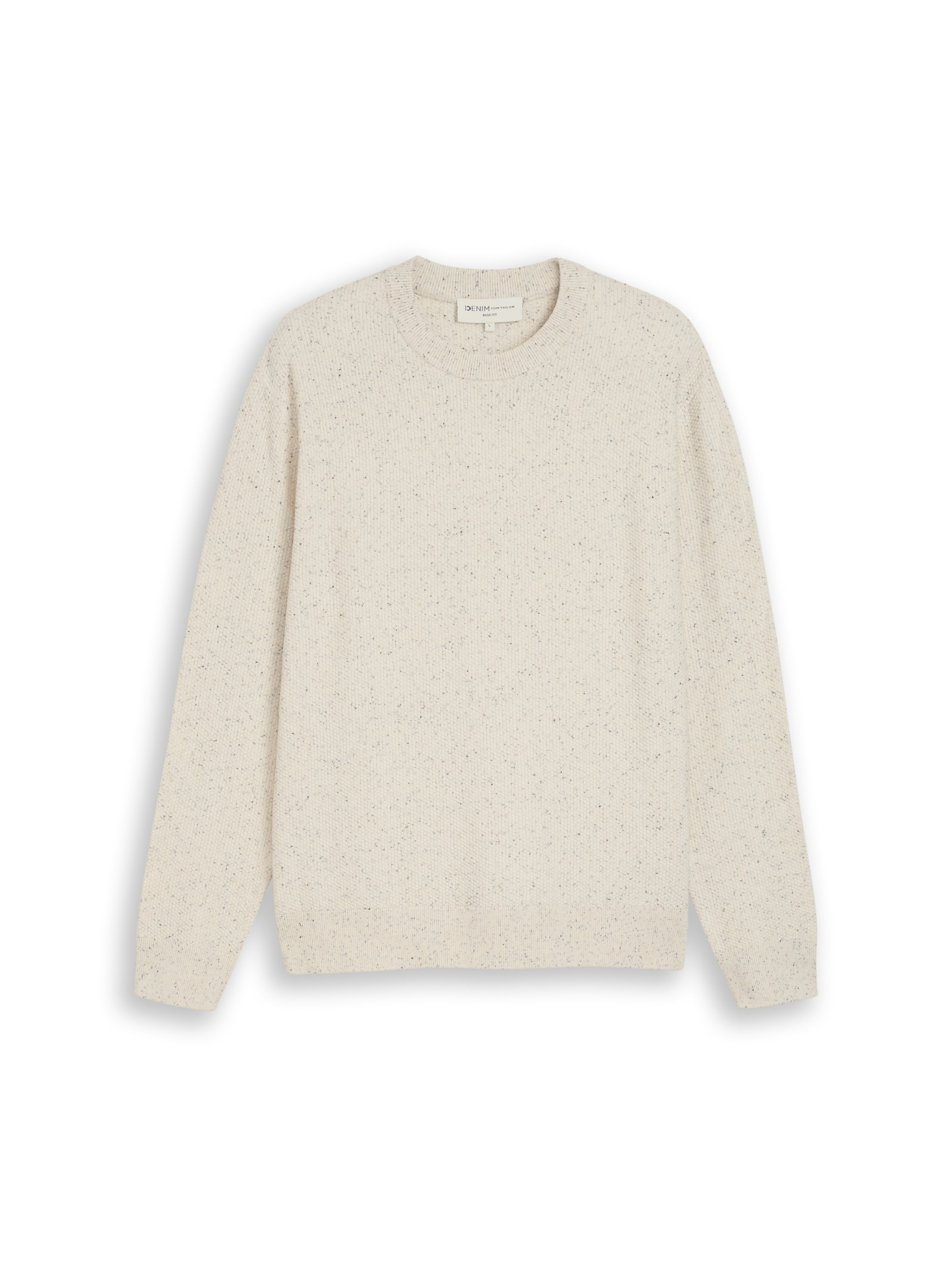 TOM TAILOR DENIM Pullover in Weiß: Vorderseite