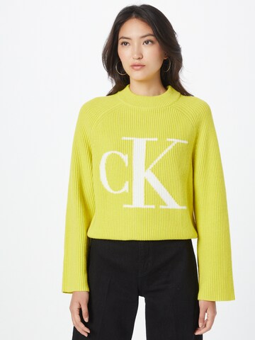 Calvin Klein Jeans Neulepaita värissä keltainen: edessä