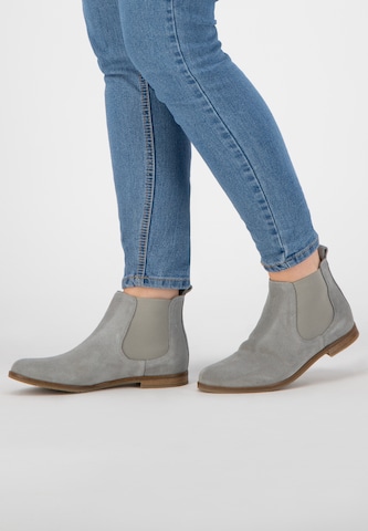 NoGRZ Chelsea boots 'J.Zocher' in Grijs: voorkant