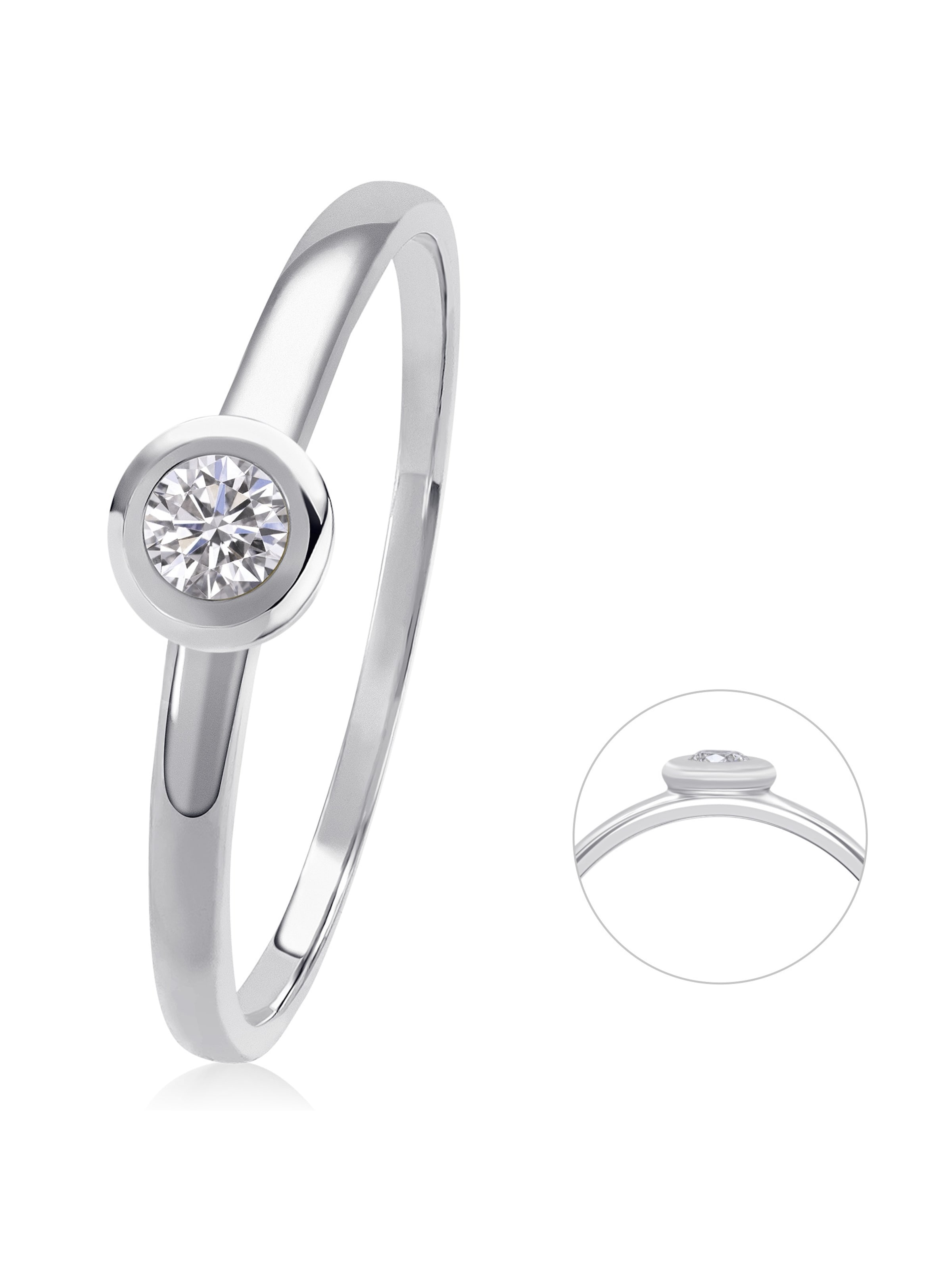 ONE ELEMENT Ring in Silber: Vorderseite