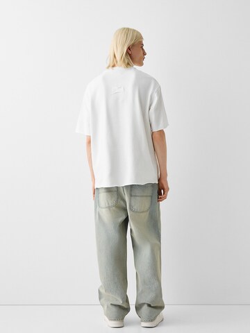 Sweat-shirt Bershka en blanc