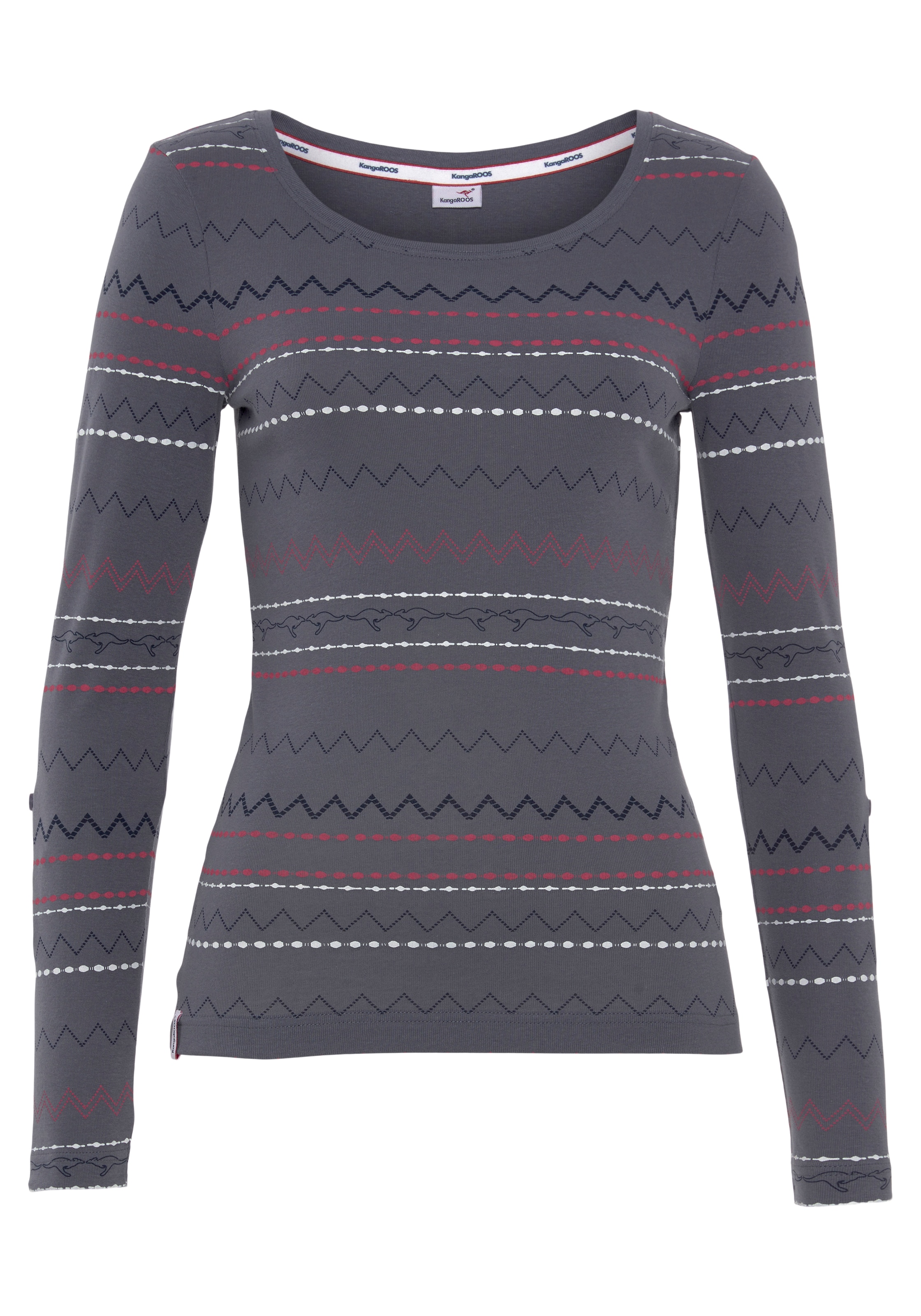 KangaROOS Shirt in Grau: Vorderseite