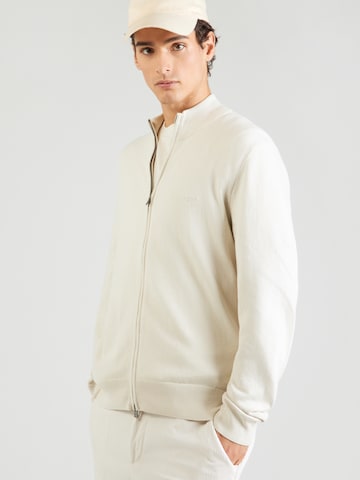 Geacă tricotată 'Palano-L' de la BOSS Black pe alb: față