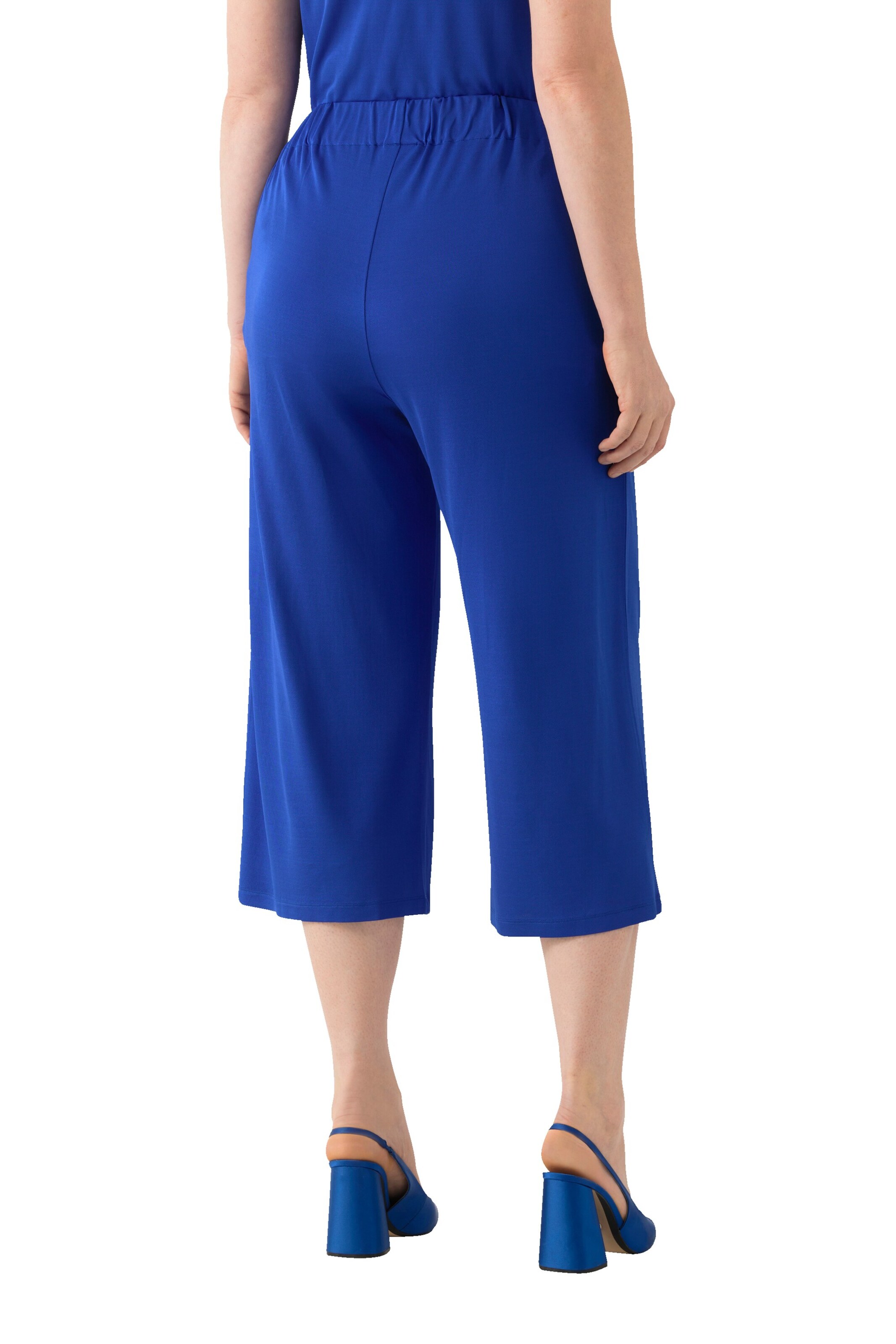 Ulla Popken Wide leg Broek in Blauw