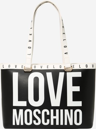 Plase de cumpărături Love Moschino pe negru / alb, Vizualizare produs