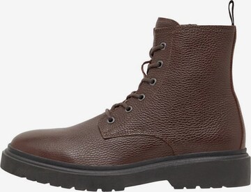Bianco Lace-Up Boots 'TEMPO' in Brown: front
