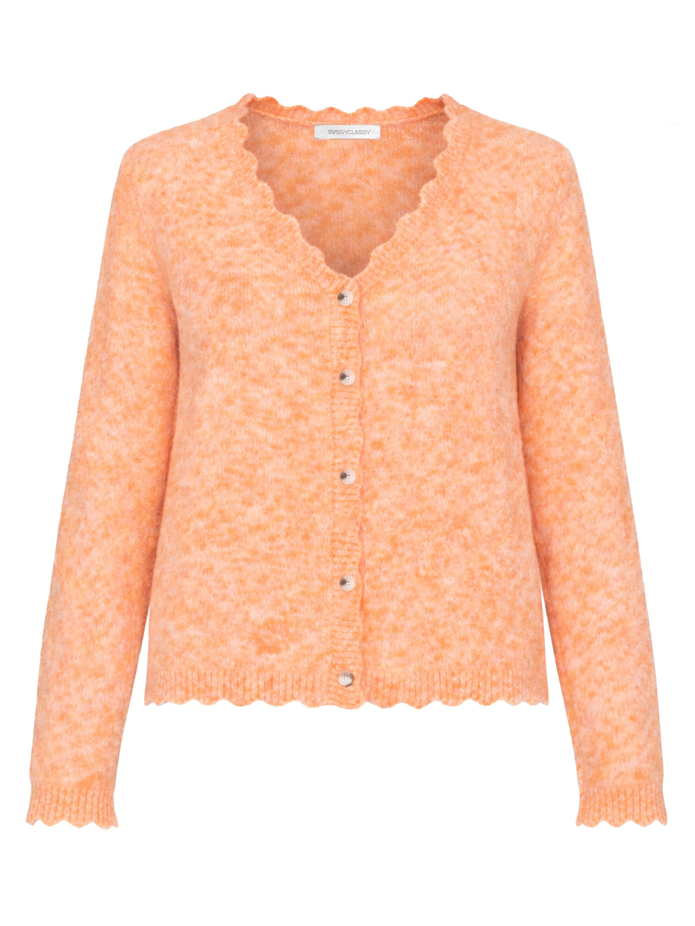 SASSYCLASSY Knit cardigan in Orange: front