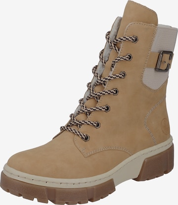 Bottines à lacets Rieker en beige : devant