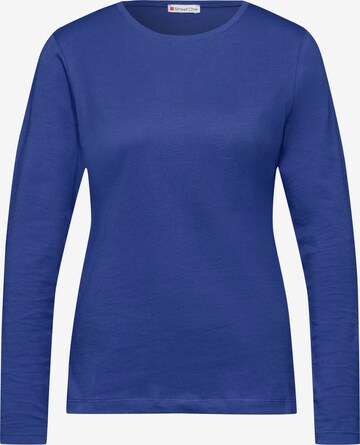 STREET ONE Basic Shirt in Blau: Vorderseite