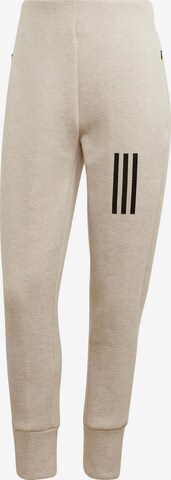 ADIDAS SPORTSWEAR Tapered Workout Pants in Beige: front