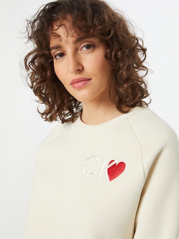 Calvin Klein Mikina 'VALENTINES' - Béžová