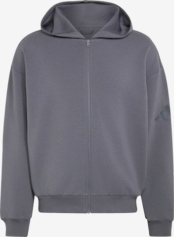 Veste de survêtement 'Soft Lux' ADIDAS SPORTSWEAR en gris : devant