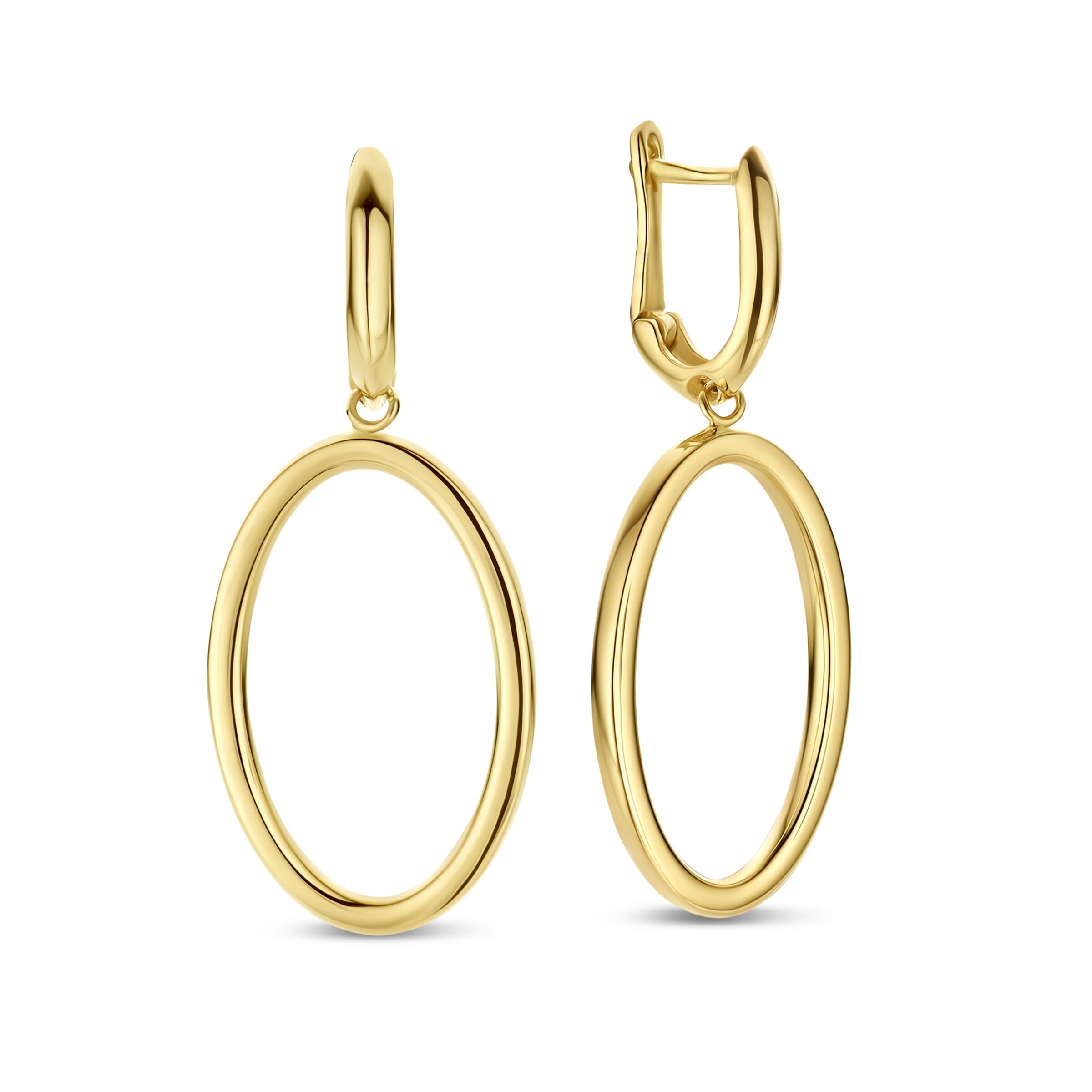 Boucles d'oreilles Isabel Bernard en or : devant