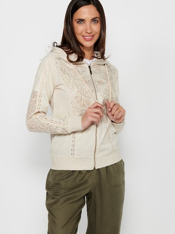 KOROSHI Sweatjakke i beige