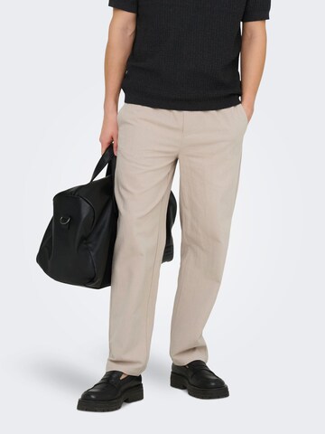 Only & Sons regular Bukser 'ONSSINUS' i beige: forside