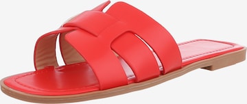 Ital-Design Pantolette in Rot: Vorderseite