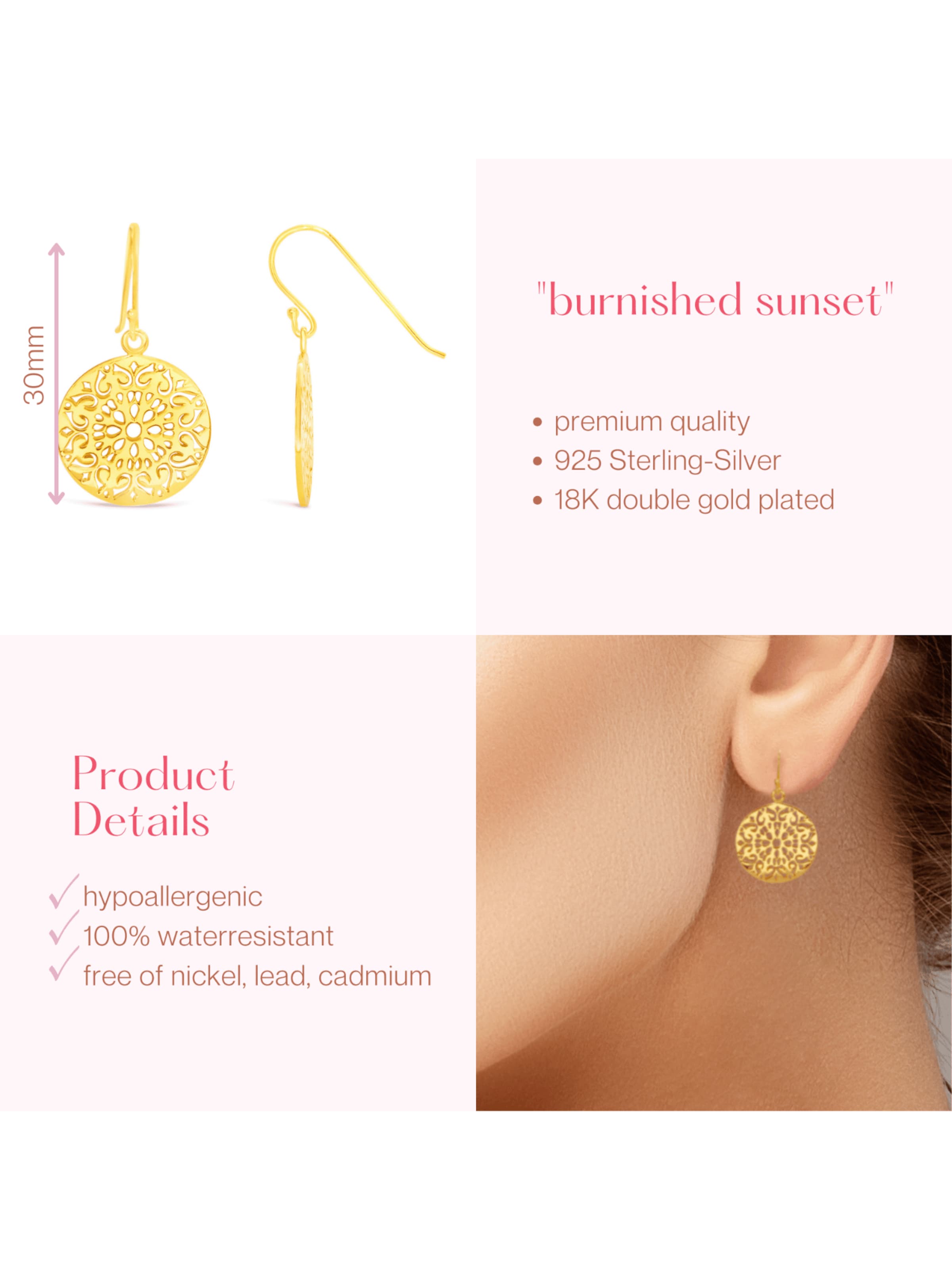 ARS-ARGENTI Earrings 'BURNISHED SUNSET' in Gold