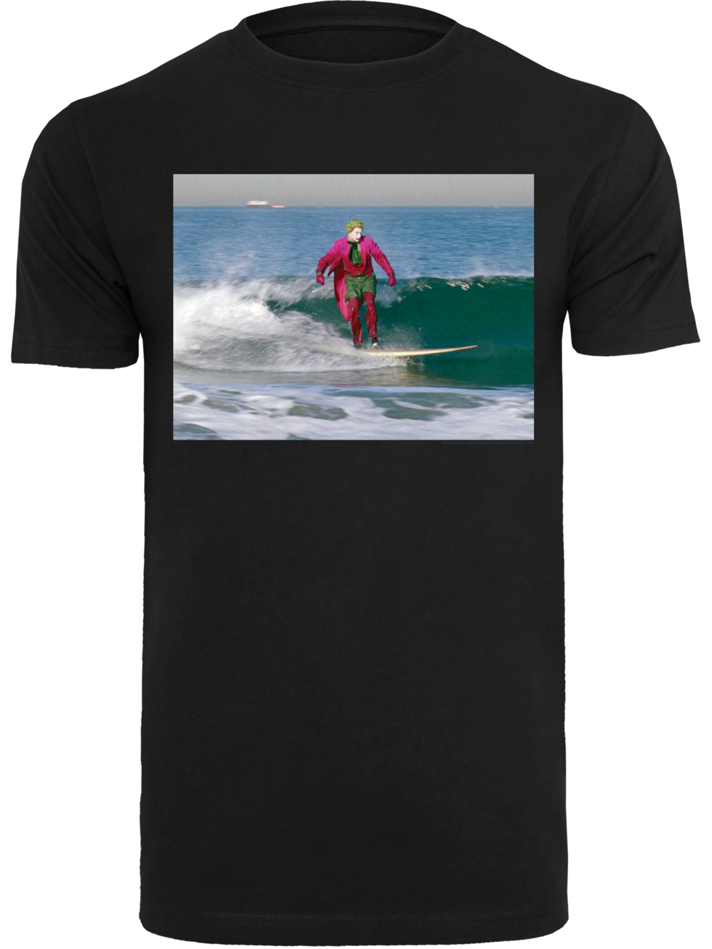 T-Shirt 'Batman TV Series Joker Surfing' F4NT4STIC en noir : devant