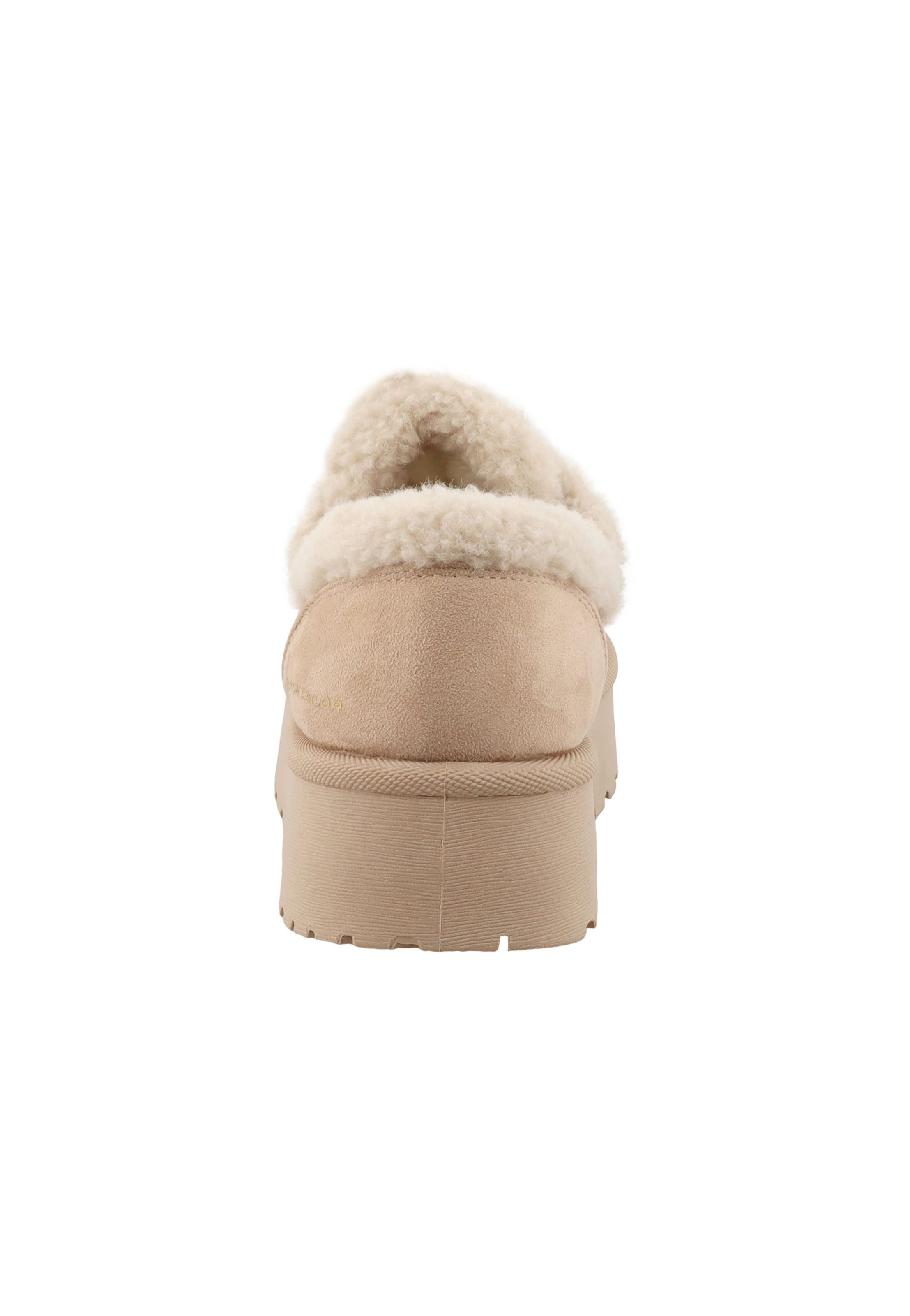 TOM TAILOR Slipper in Beige