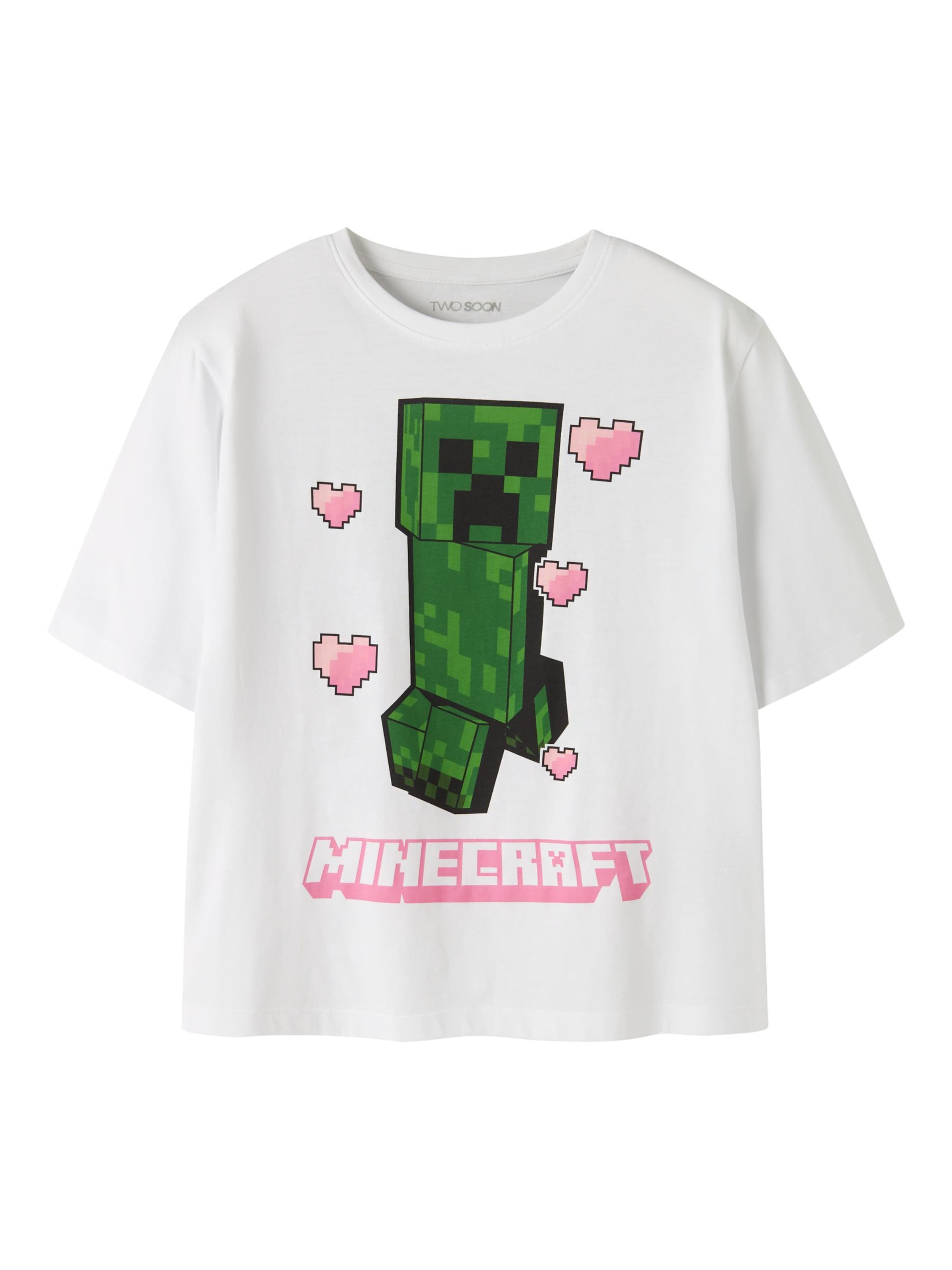 Haut 'Minecraft' TWO SOON en blanc : devant