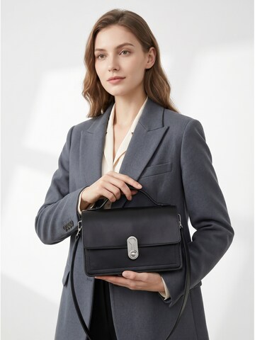 Borsa a spalla 'Borsa a Spalla Carol Miniflap Bruno Magli Eco-Pelle Twist Lock' di Bruno Magli in nero