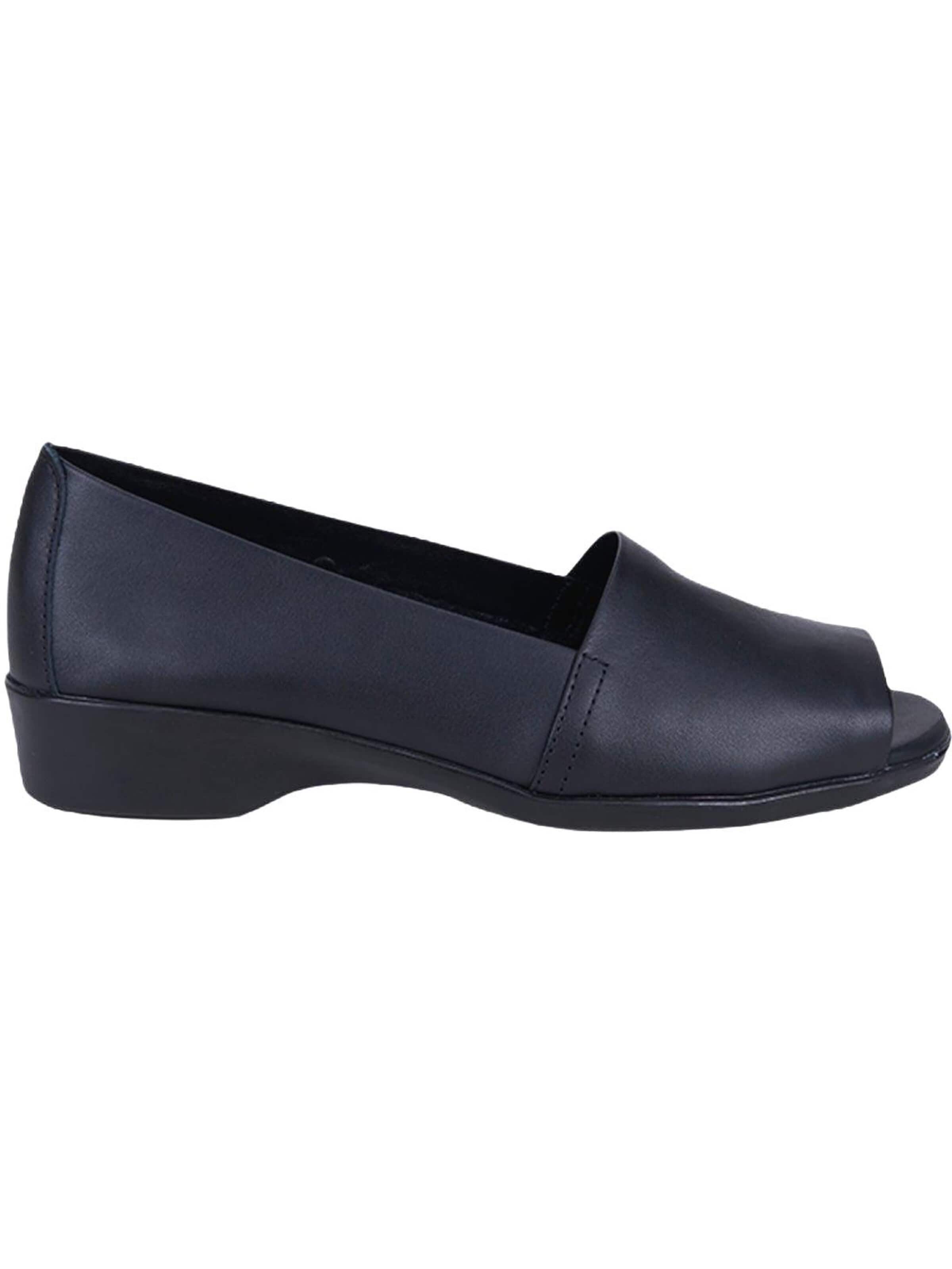 Desa - Zapatillas 'DESA Damen DesaComfort Zehenfreie Alltagsschuhe aus Leder' en negro