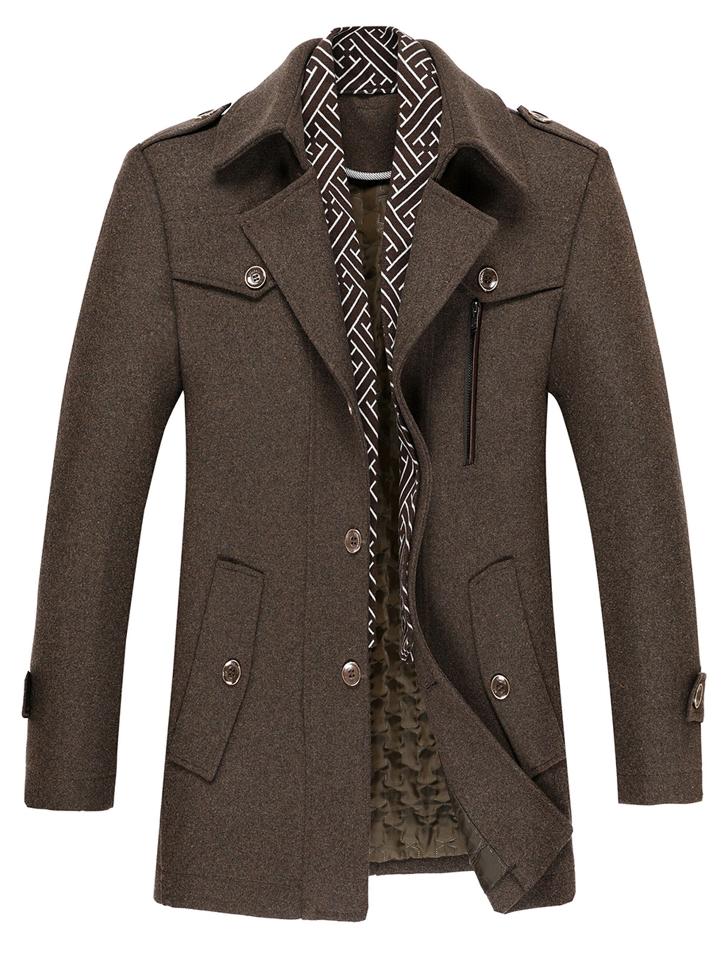 ALLTHEMEN Winterjas 'Schneeruhe' in Bruin