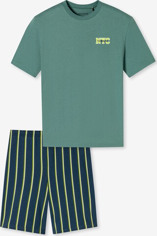 SCHIESSER Pajamas ' Nightwear ' in Green: front