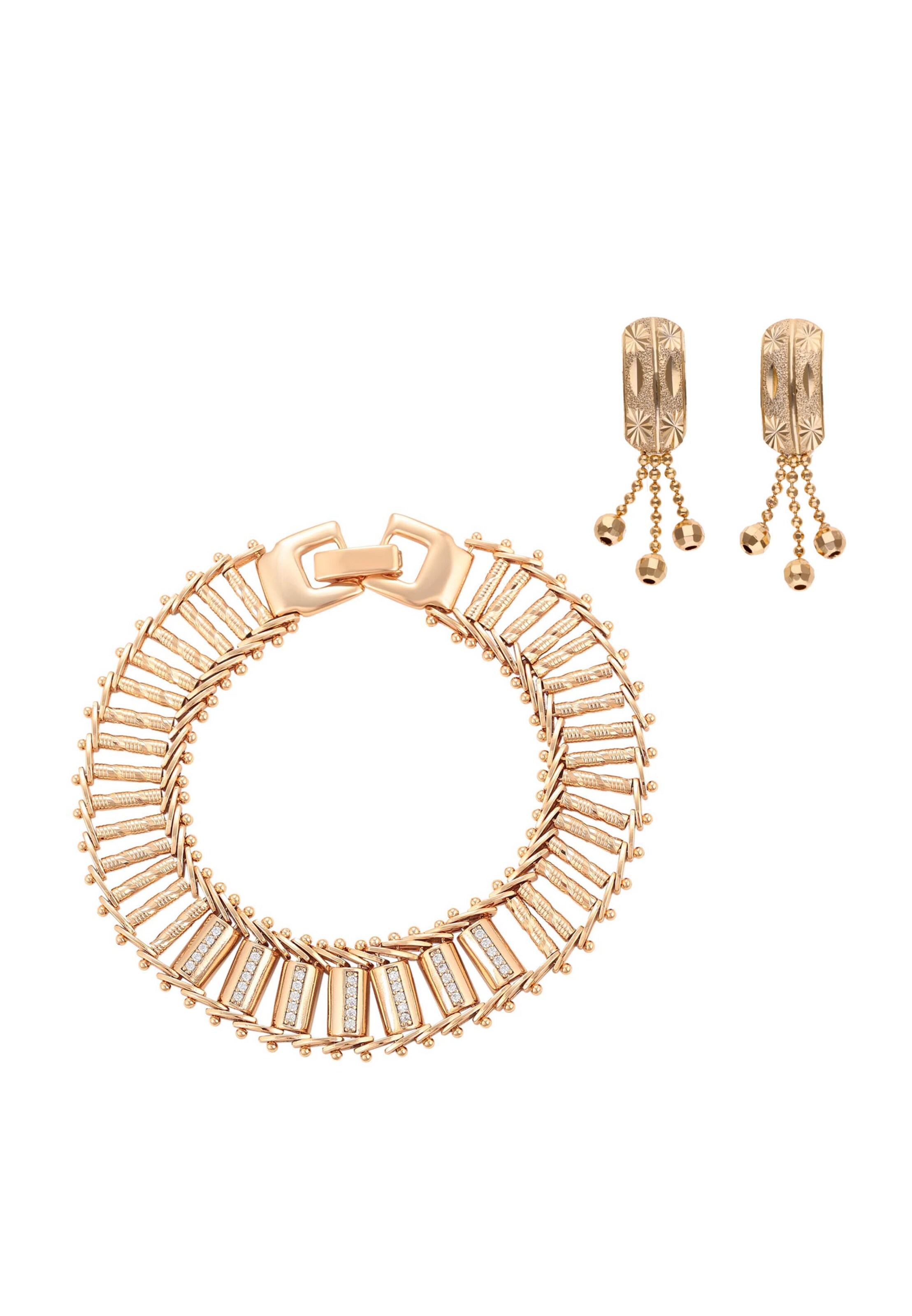 faina Jewelry Set in Gold: front