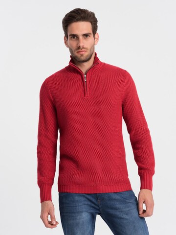Pull-over 'OM-SWZS-0105' Ombre en rouge : devant