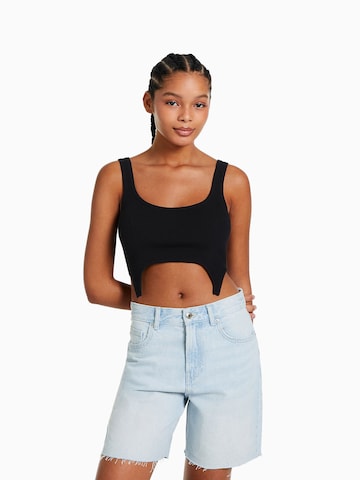 Bershka Regular Jeans in Blue: front