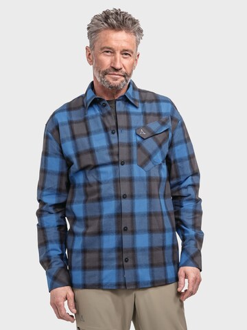 Coupe regular Chemise fonctionnelle 'Poplar' Schöffel en bleu : devant