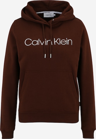 Calvin Klein Суичър в кафяво: отпред