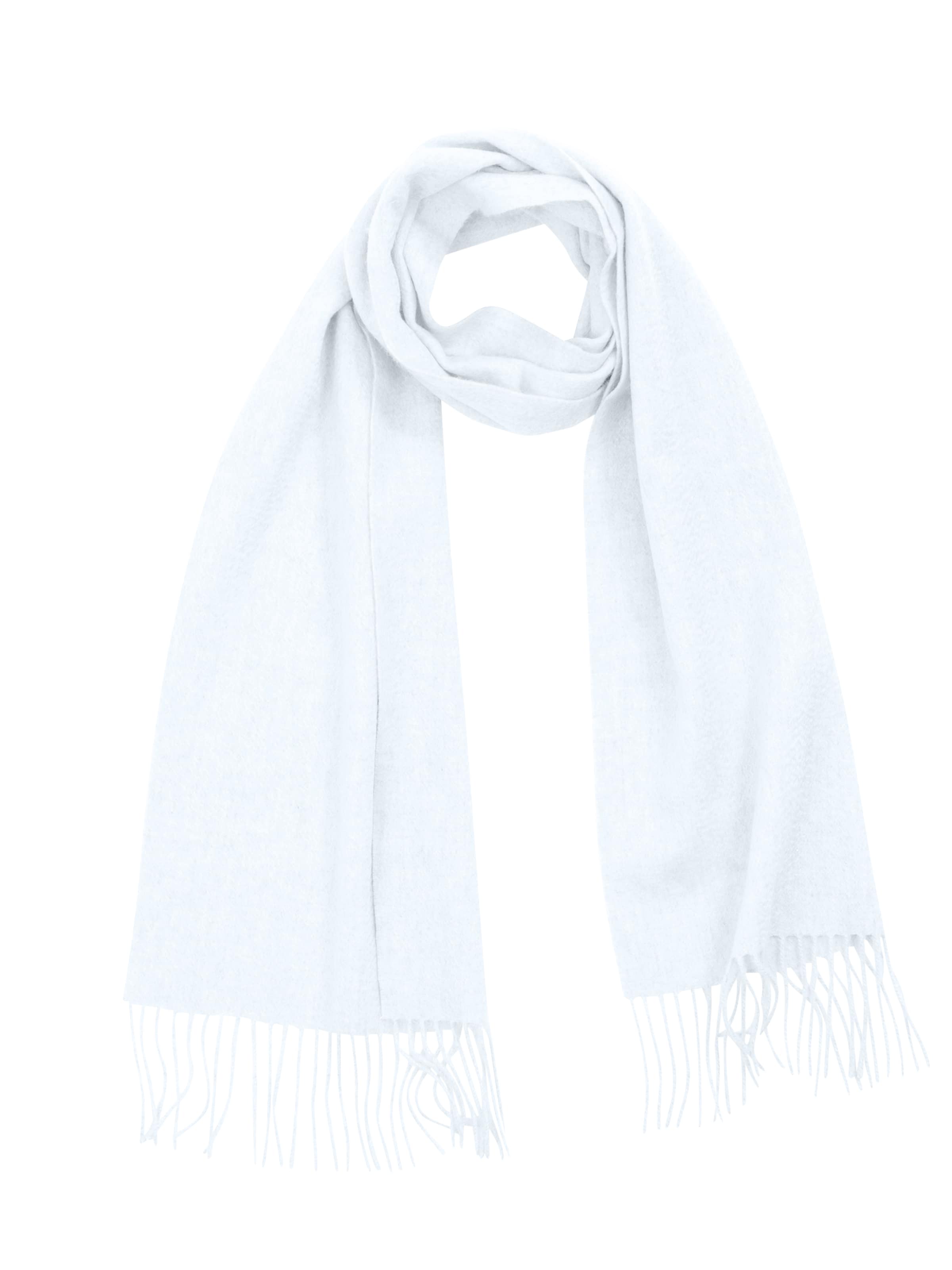 Sciarpa di CASH-MERE.CH in bianco: frontale