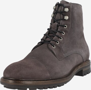 BLACKSTONE - Botas com atacadores em cinzento: frente