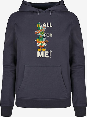 ABSOLUTE CULT Sweatshirt 'Mickey Mouse - Presents All For Me' in Blau: predná strana