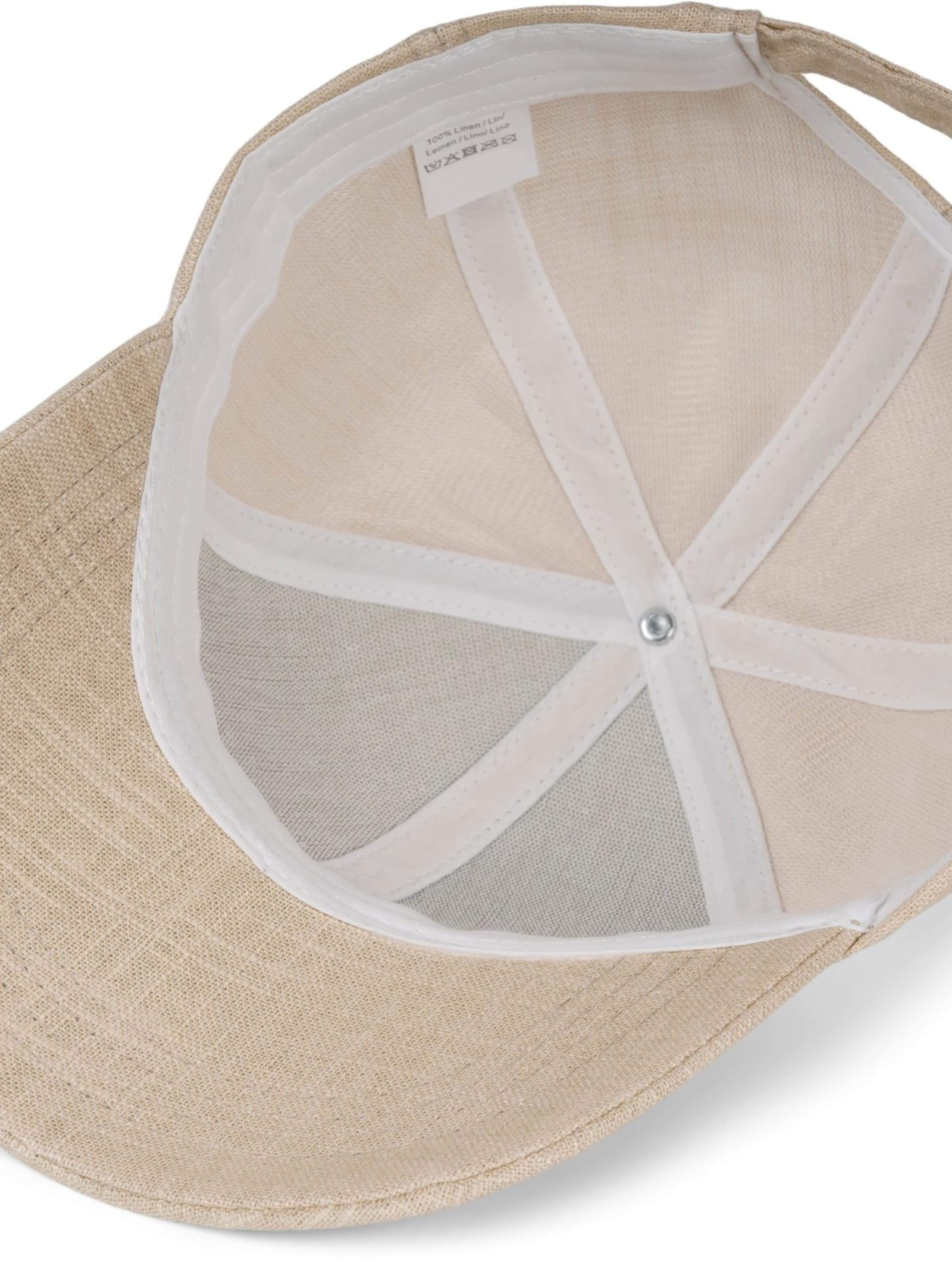 styleBREAKER Cap 'Leinen Baseball Cap' in Brown