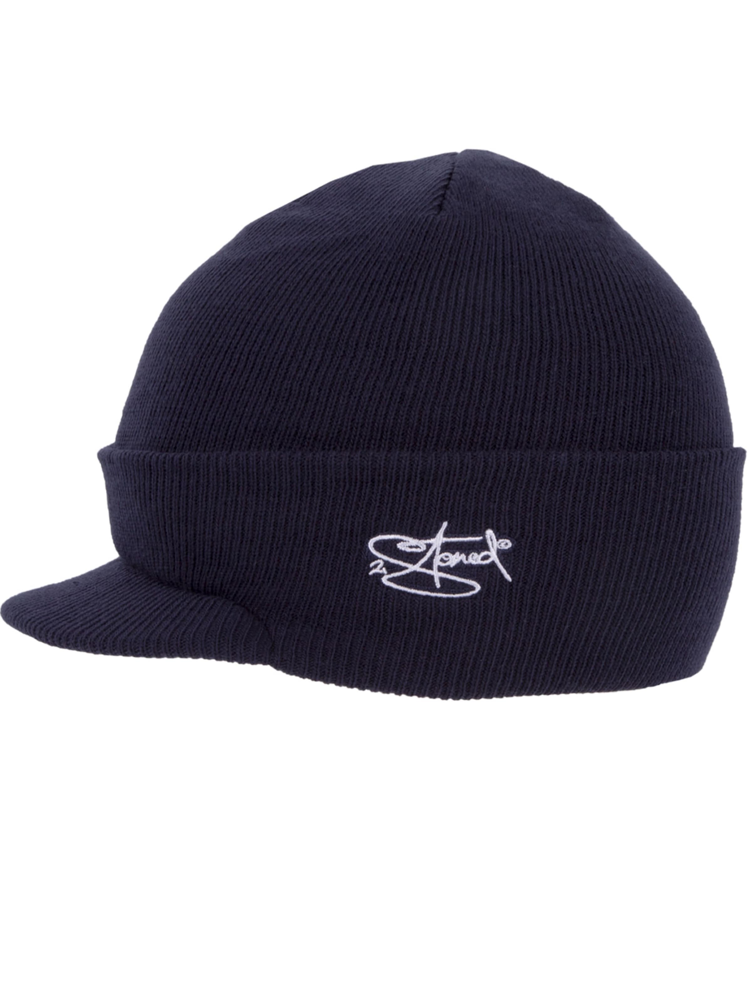2Stoned Beanie in Blue: front