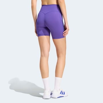 ADIDAS PERFORMANCE Skinny Workout Pants 'Opt' in Purple
