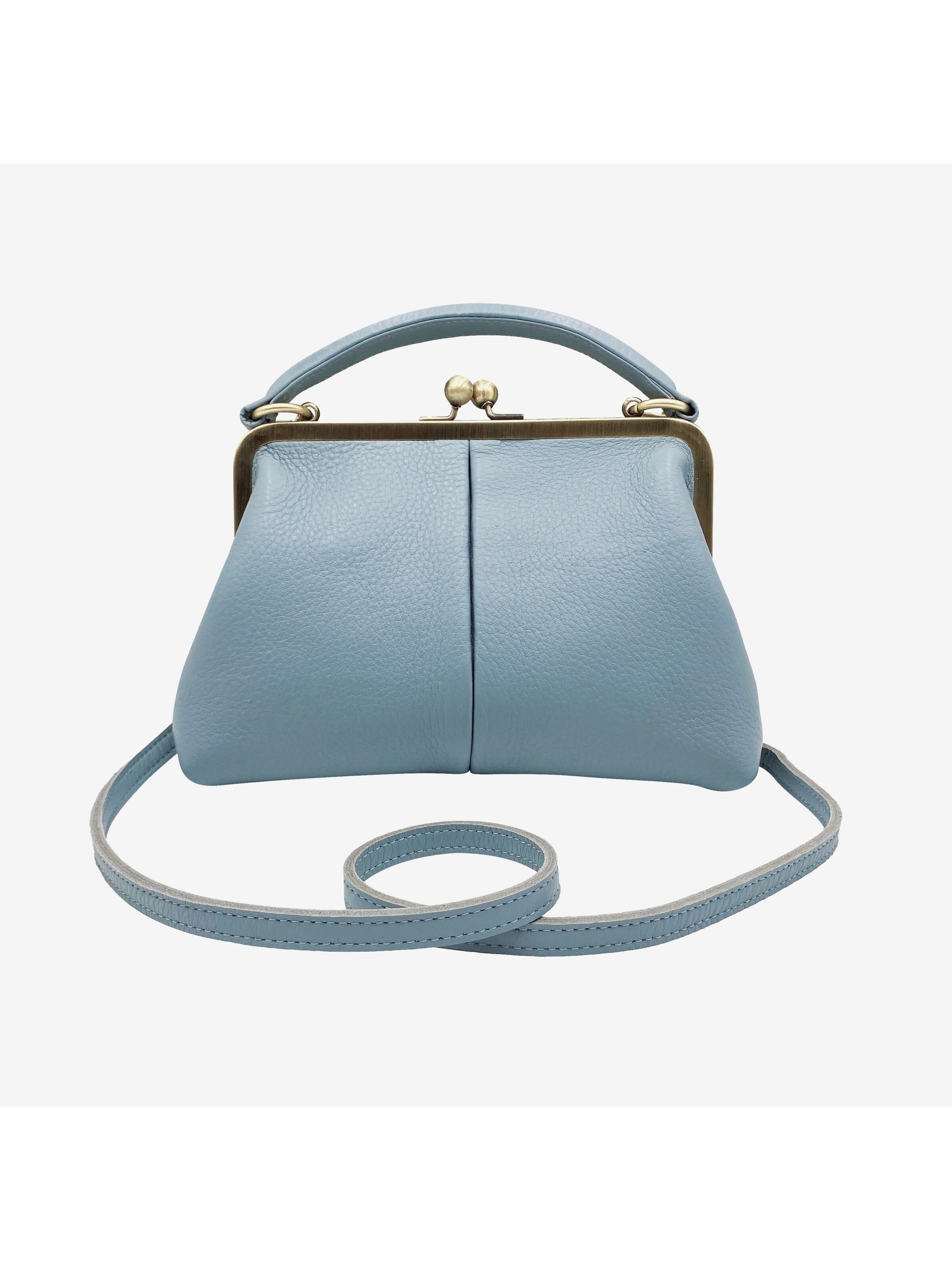 Borsa a mano 'Kleine Olive – Leder Handtasche & Umhängetasche' di Taschenkinder in blu
