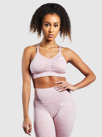 Bustier Soutien-gorge de sport 'Glow' Smilodox en rose : devant