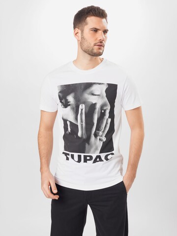 T-Shirt 'Tupac Profile' Mister Tee en blanc : devant