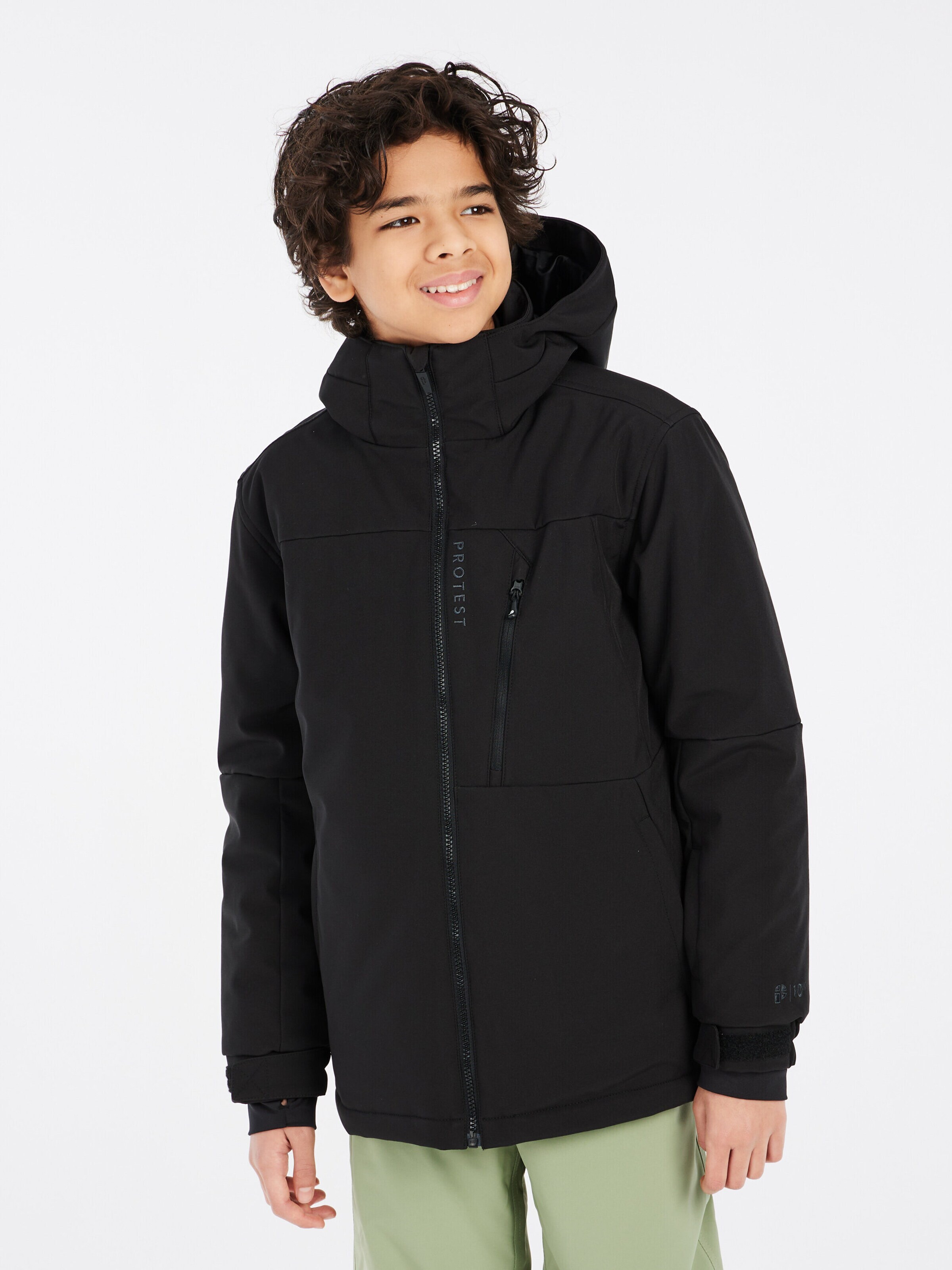 PROTEST Athletic Jacket 'PRTLEO JR' in Black: front